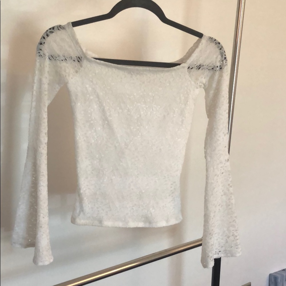 Lace off the shoulder top